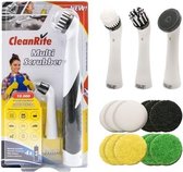 CleanRite Multi Scrubber Pakket - Elektrische Schrobber - Incl. Borstels en Schuurpads - Voor Auto, Fornuis, Tegels en Voegen