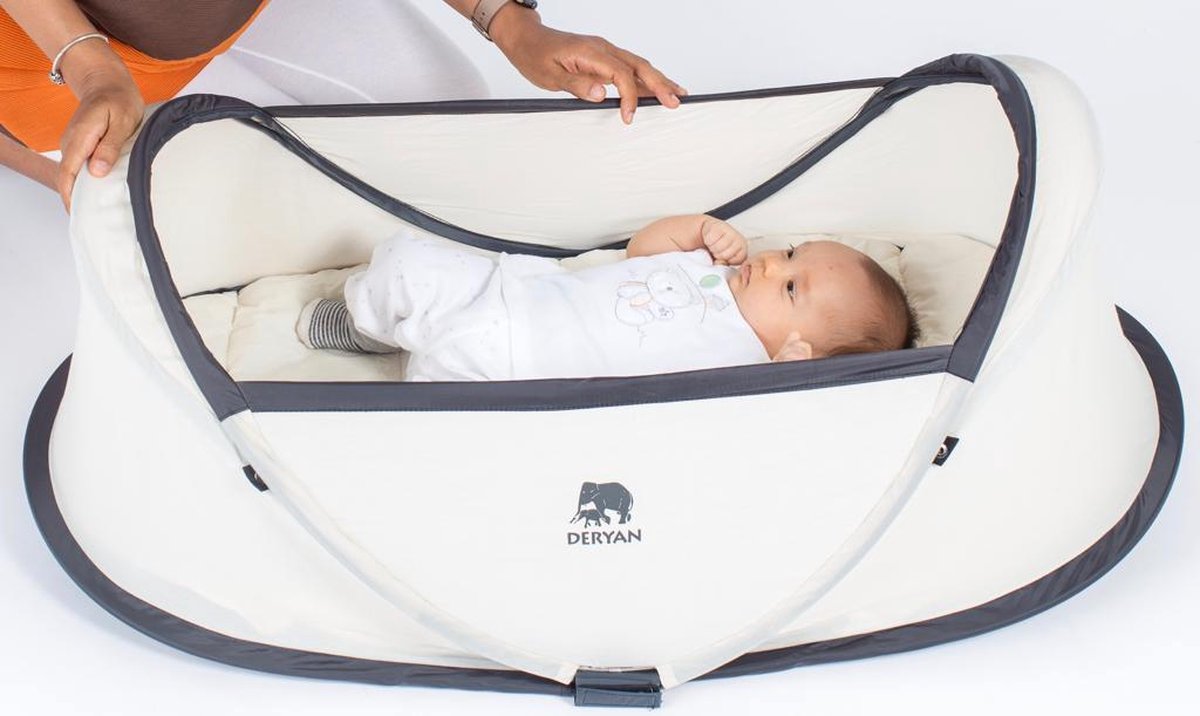Fokken handel boom Deryan Infant BabyBox Campingbedje - Baby klamboe - Cream | bol.com