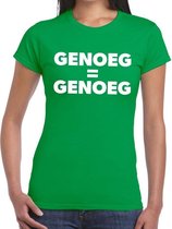 Groningen protest t-shirt genoeg is genoeg groen voor dames 2XL