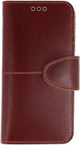 GALATA Genuine leather iPhone Xs Max wallet case Rustic Cognac hoesje