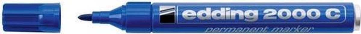 Edding 4-2000C 003 permanente marker Blauw Beitelvormige punt 10 stuk(s)
