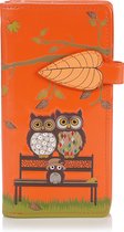 Shagwear Portemonnee Dames - Pasjeshouder - Portefeuille Dames - Kunstleer
 - Park bench Owls (0314Z)