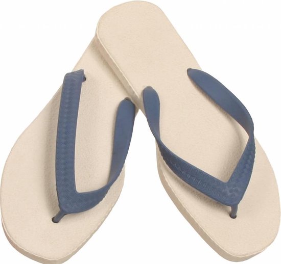 Sarraizienne teenslipper Unisex  Maat 38 - Wit/Blauw