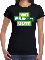 Wat maakt t uut zwart festival t-shirt dames L