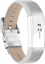 YONO Leer bandje - Fitbit Alta (HR) - Zilver