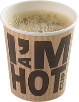 Kartonnen beker, I'M a HOT cup, 150ml, 6oz, 1000 stuks