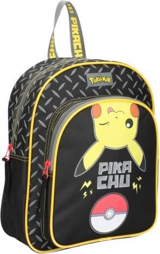 Pikachu Rugzak Kinderen Pokémon Rugzak Van Safta - Grijze Rugzak Met Pikachu Print, Ruim En Stevig Voor School Of Dagjes Uit Verstelbare Schouderbanden
