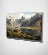 Landscape - 100 x 70 cm - Landschap - Schilderij - Canvas - Slaapkamer - Wanddecoratie  - Slaapkamer - Foto op canvas
