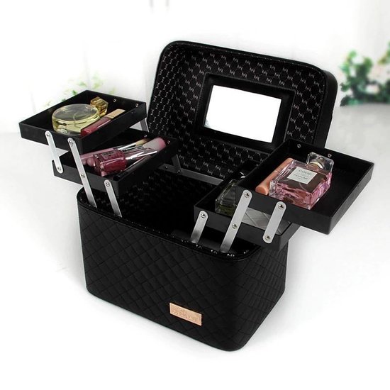 Confibel Make Up Koffer Uitklapbaar 5 Opbergbakken met