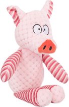 Flamingo Hondenspeelgoed Pluche Varken Happy - Roze - 15 x 11 x 34 cm