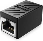 RJ45 CAT6| Koppelstuk internetkabel | Ethernet verlengstuk coupler | Zwart