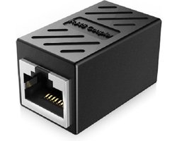 RJ45 CAT6| Koppelstuk internetkabel | Ethernet verlengstuk coupler | Zwart