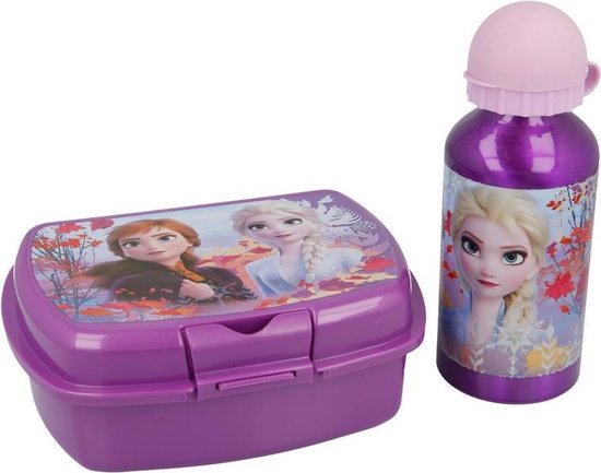 omverwerping Bezwaar cliënt Disney Frozen Frozen lunchbox / broodtrommel & aluminium drinkbeker. BPA  vrij! | bol.com