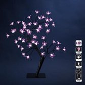 Decoratie lichtboom prunus -  48 LED - Roze