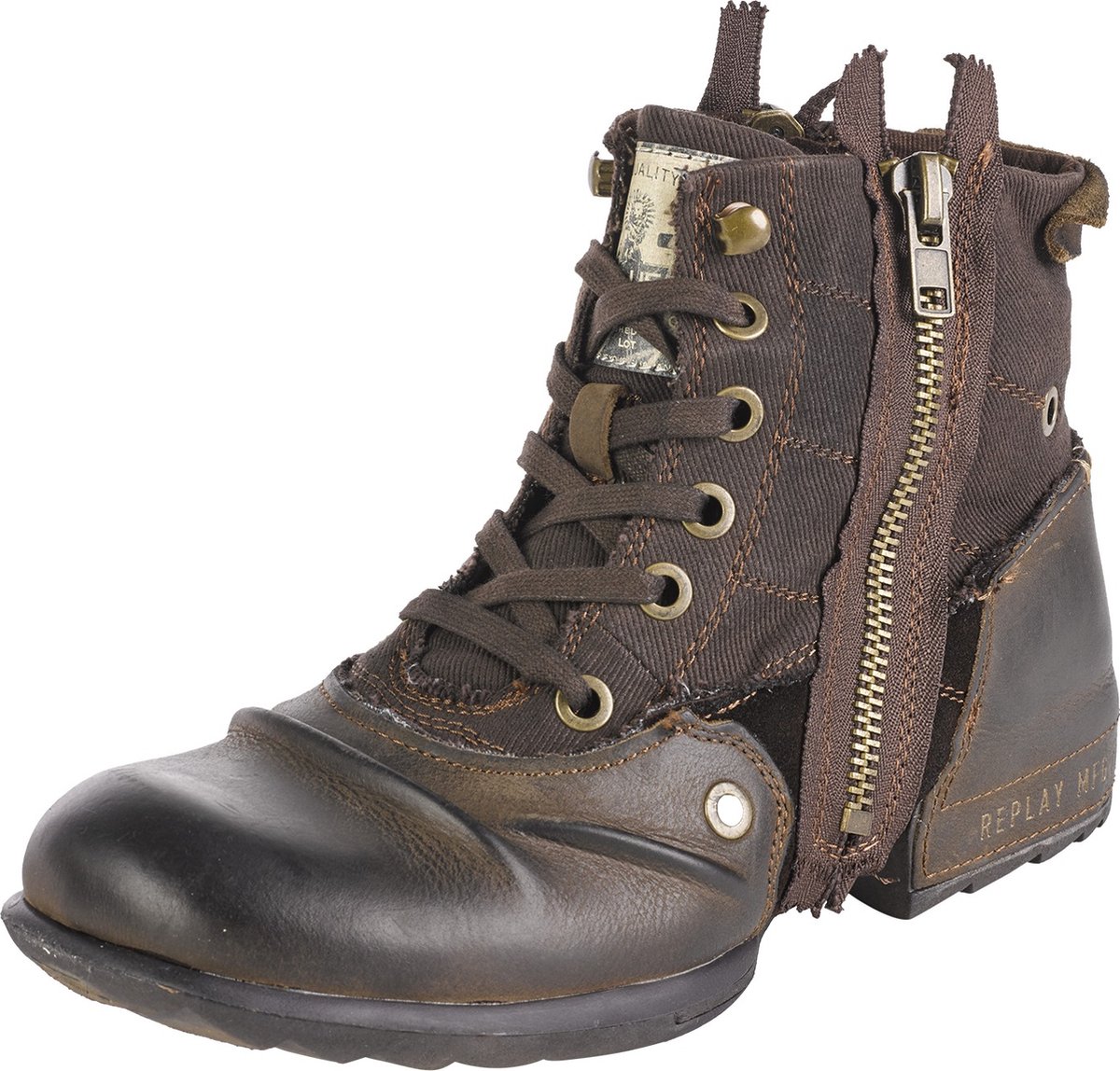 Replay RU01-0003L Clutch - Herenschoenen laarzen / laarzen - 018-dk-bruin