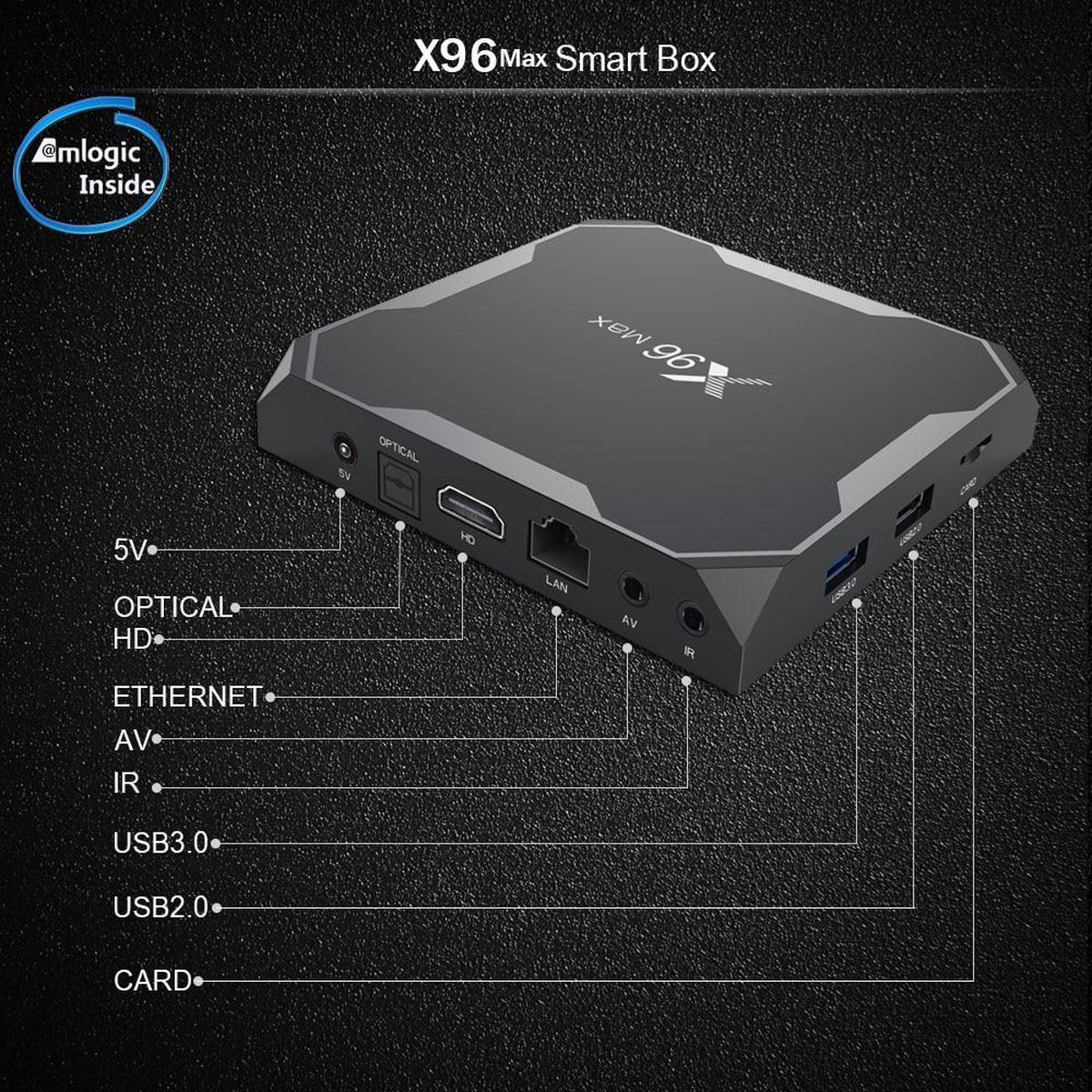 X96 Max TV Box 4GB 64GB Android 8.1 inc. Mini Keyboard | bol
