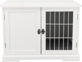Hondenbench kamer kennel Home Kennel voor honden en katten, M: 73 × 53 × 53 cm, wit