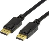 LogiLink CV0074 DisplayPort-kabel DisplayPort Aansluitkabel DisplayPort-stekker, DisplayPort-stekker 5.00 m Zwart