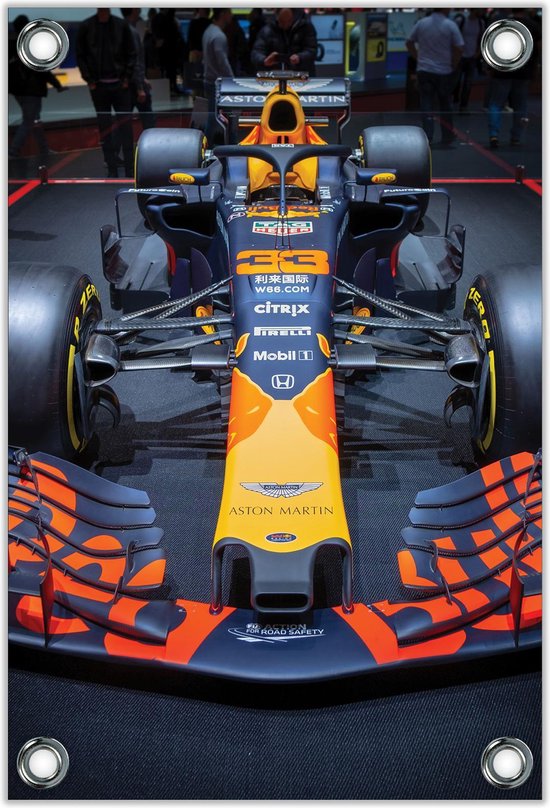 stoom bijvoorbeeld Eerste Tuinposter –Formule 1 Auto van Max Verstappen– 60x90cm Foto op  Tuinposter... | bol.com
