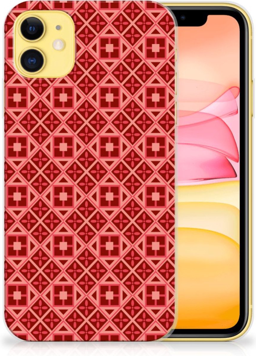 TPU Hoesje voor Apple iPhone 11 TPU bumper Batik Rood