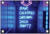 Tuinposter –Bar Cocktails Dreams Disco Party– 90x60cm Foto op Tuinposter (wanddecoratie voor buiten en binnen)