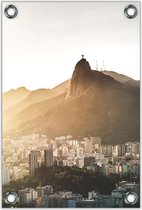 Tuinposter –Skyline van Rio de Janeiro– 60x90cm Foto op Tuinposter (wanddecoratie voor buiten en binnen)