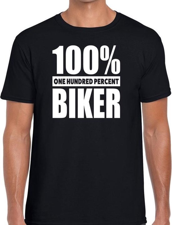 100% percent biker/ motorrijder t-shirt zwart voor heren - honderd procent biker  shirt L | bol.com