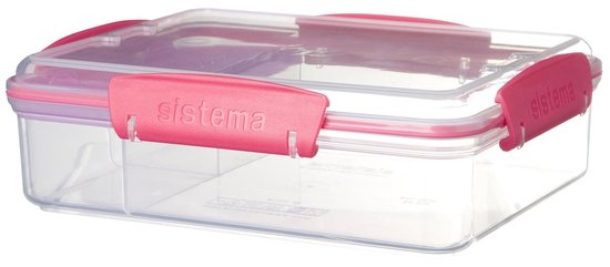 Sistema To Go Snack Attack Duo Lunch Box - 3 compartiments - 975 ml - Rose