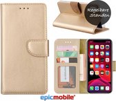 iPhone 11 PRO Hoesje - Book Case - Portemonnee Hoes - Wallet bookcase - iPhone 11 PRO book cover - GOUD - Epicmobile