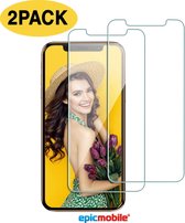 Screenprotector geschikt voor iPhone 11 Pro Screenprotector - Tempered Glass - 9H Anti burst - Anti Shock - 2Pack voordeelpack - EPICMOBILE