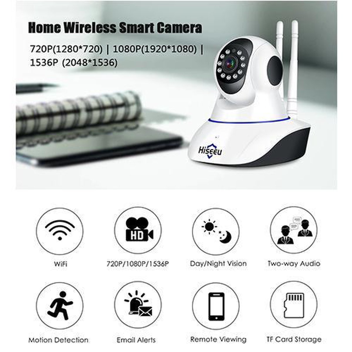 Beveliging Camera 1080P - IP Camera Wireless Home Security Camera  Surveillance Camera... | bol.com