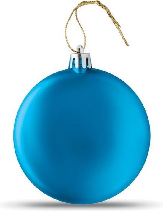 Plicht is er paus Kerstbal blauw - Afgeplatte kerst bal - Kerstdecoratie - Kerstaccessoires -  Christmas... | bol.com