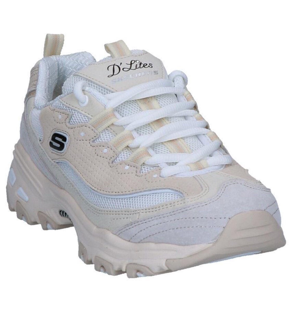Skechers D'Lites Sneakers Ecru Dames 35 | bol.com