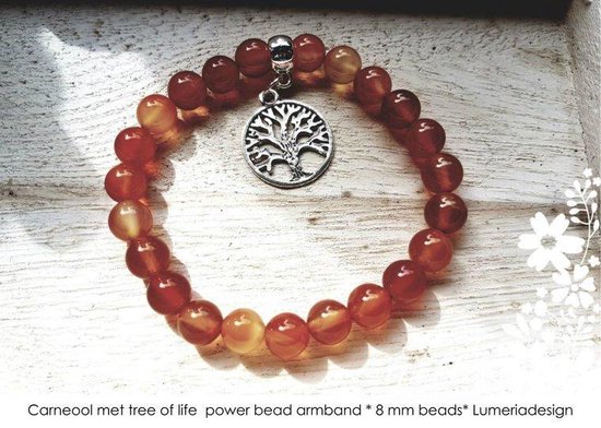 Carneool armband met Tree of life