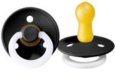 BIBS |Glow in the dark BLACK (2 stuks) maat 2 6-18 maanden
