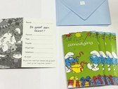 Smurfen Classic Uitnodigingen met envelop 6 stuks