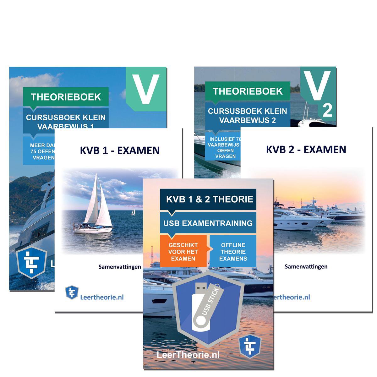 Theorieboek Vaarbewijs 1 en 2 Pleziervaartbewijs Leren en Oefenen met Vaarbewijs 1 + 2 USB-stick -