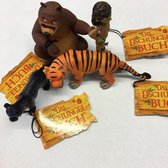 Jungle Boek Disney figuurtjes met Mowgli en Baloe de beer - 8 cm