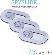 Le cache webcam original Spyslide® de Spy-Fy | Argent | 3 pièces