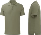 Senvi - Fit Polo - Getailleerd - Maat M - Kleur Olive - (Zacht aanvoelend)