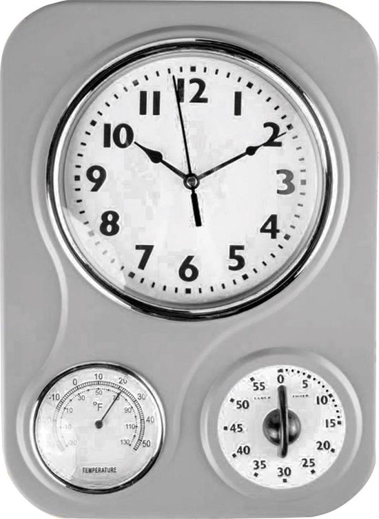 deze Vleien Parel Klok, thermometer en timer | bol.com