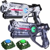 Light Battle Active Camo Laser Game Set - Grijs/Wit - 2 Pack + 2 Targets