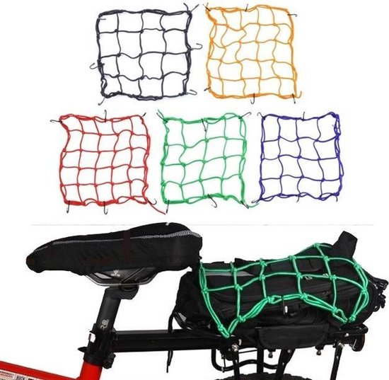 Bagagenet, net voor motor of fiets-Groen-40 x 40 cm | bol.com