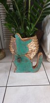 Home & Deco Houten beeld kat 36cm