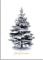 DesignClaud Kerstposter Kerstboom Goudfolie Oh Denneboom A2 + Fotolijst zwart