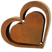 Coeur rouillé - Cadre en métal 23cm