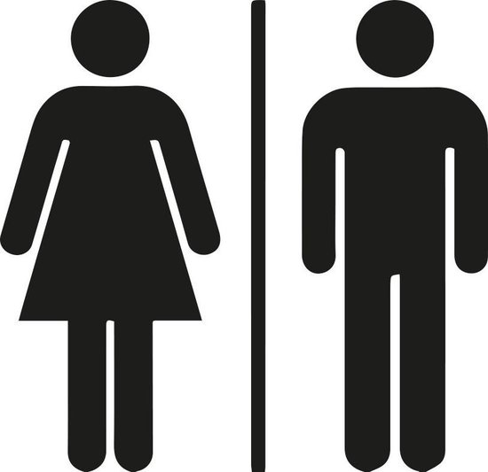 Spreek luid verdrievoudigen band WC sticker man en vrouw | bol.com