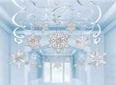 Amscan Decoratiespiralen Sneewvlok 61 Cm Folie Zilver 30 Stuks