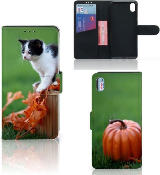 Xiaomi Redmi 7A Telefoonhoesje met Pasjes Kitten