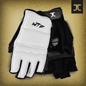 JCalicu Taekwondo-handbeschermers JC-Club | WT-approved | wit - Product Kleur: Zwart / Wit / Product Maat: XS
